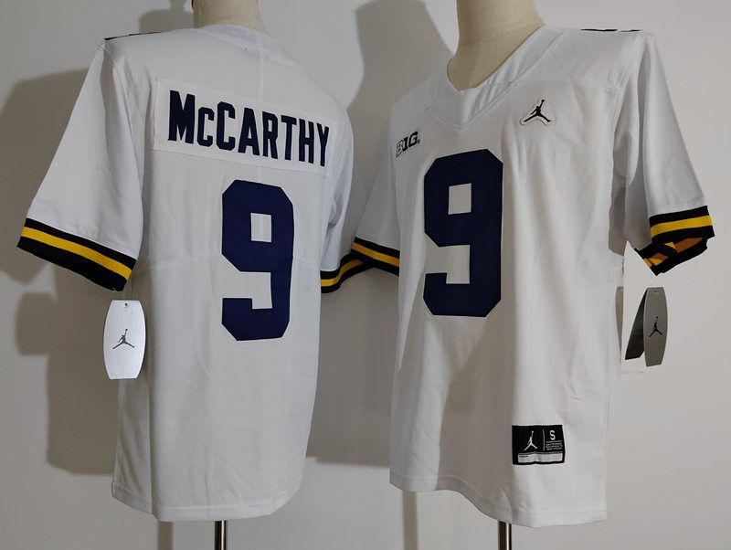 Men Michigan Wolverines #9 Mccarthy White 2024 Vapor NCAA Jersey->ncaa teams->NCAA Jersey